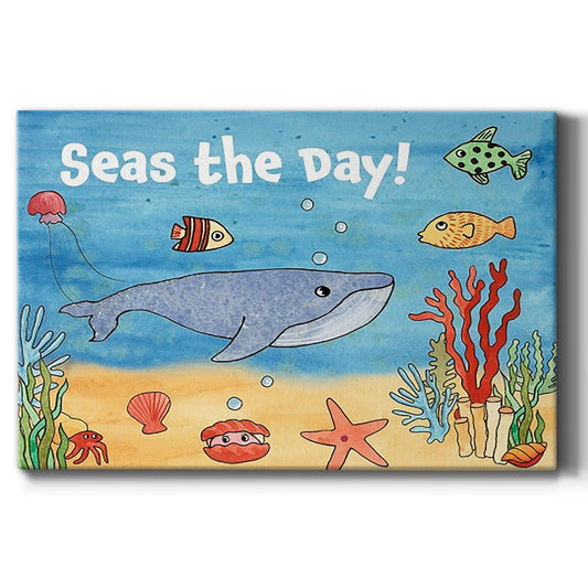 Cute Sea Creatures II - Canvas Art Print