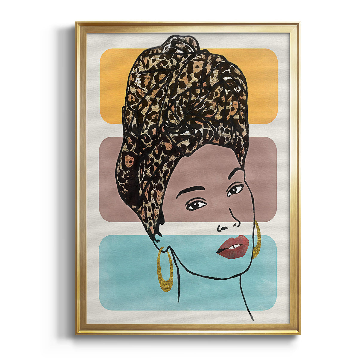 Head Wrap I - Modern Framed Canvas Print