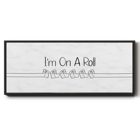 I'm On A Roll - Floater Framed Canvas Print