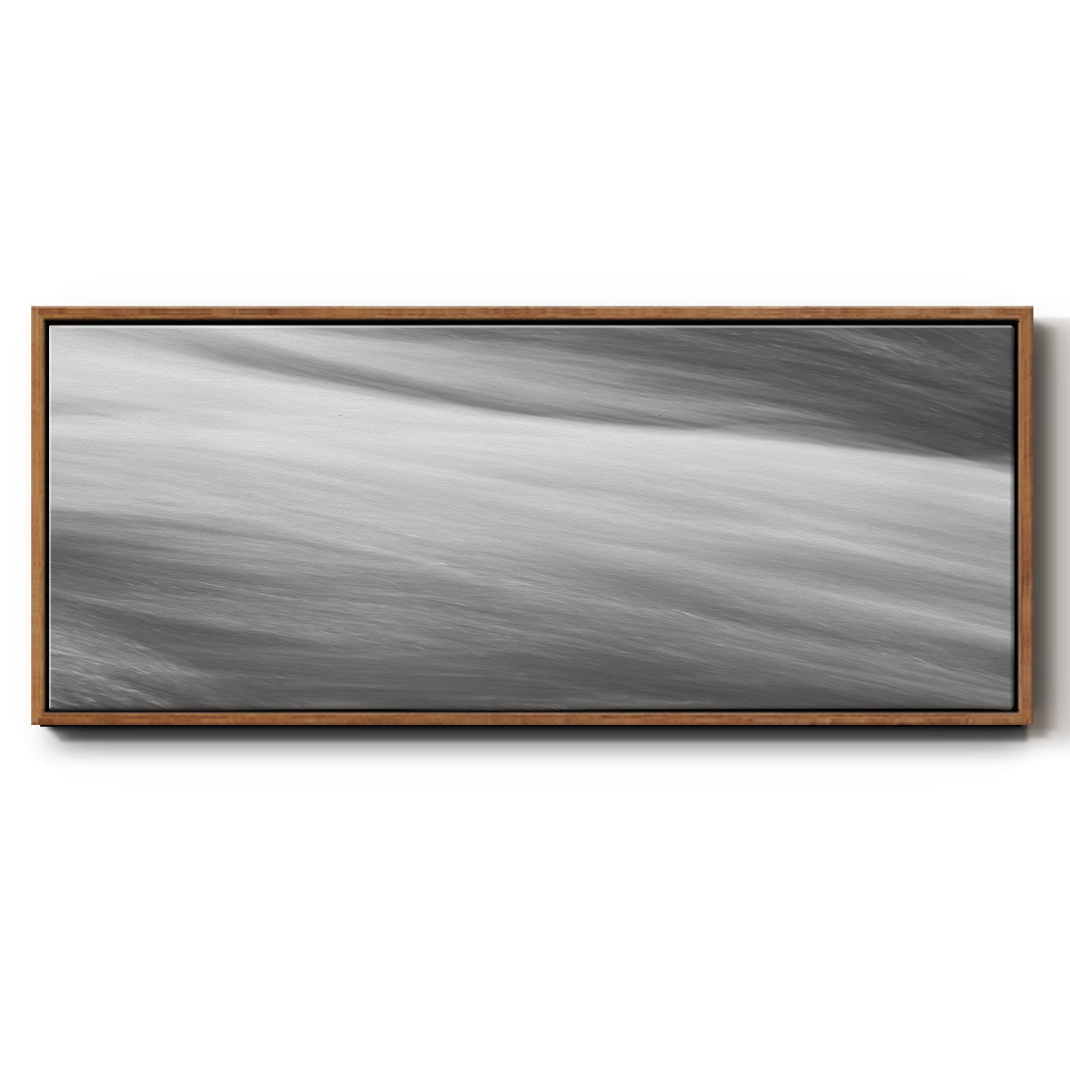 Black & White Water Panel VI - Floater Framed Canvas Print