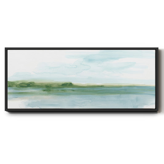 Green Ribbon Coast II - Floater Framed Canvas Print