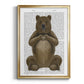 Bear and Hand Heart - Modern Framed Canvas Print