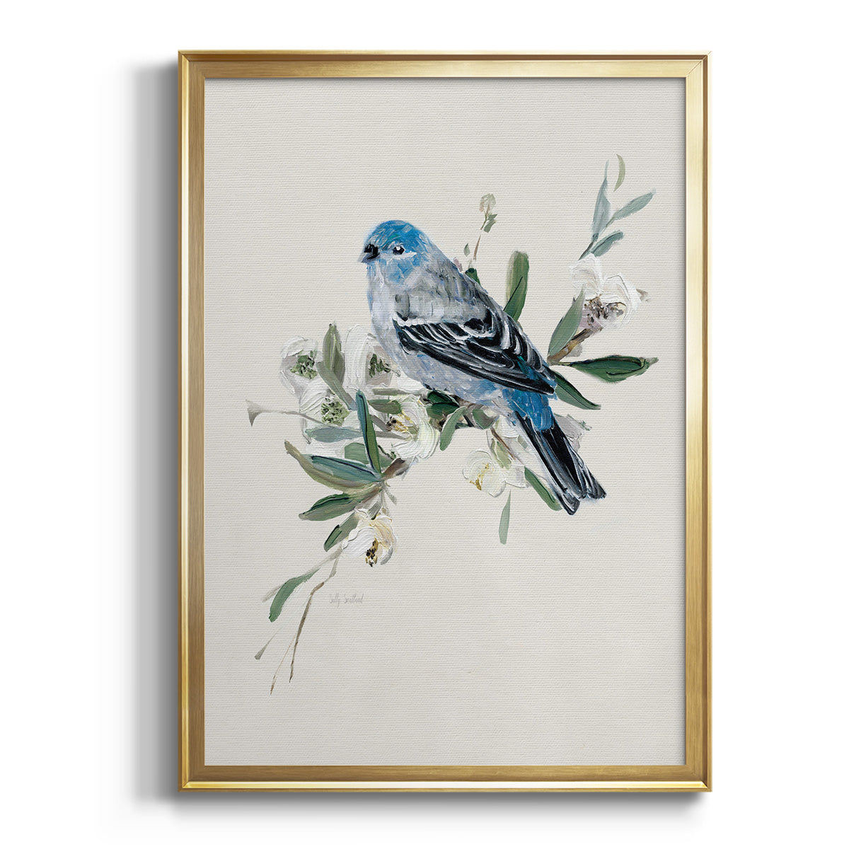 Bluebird Happy II - Modern Framed Canvas Print