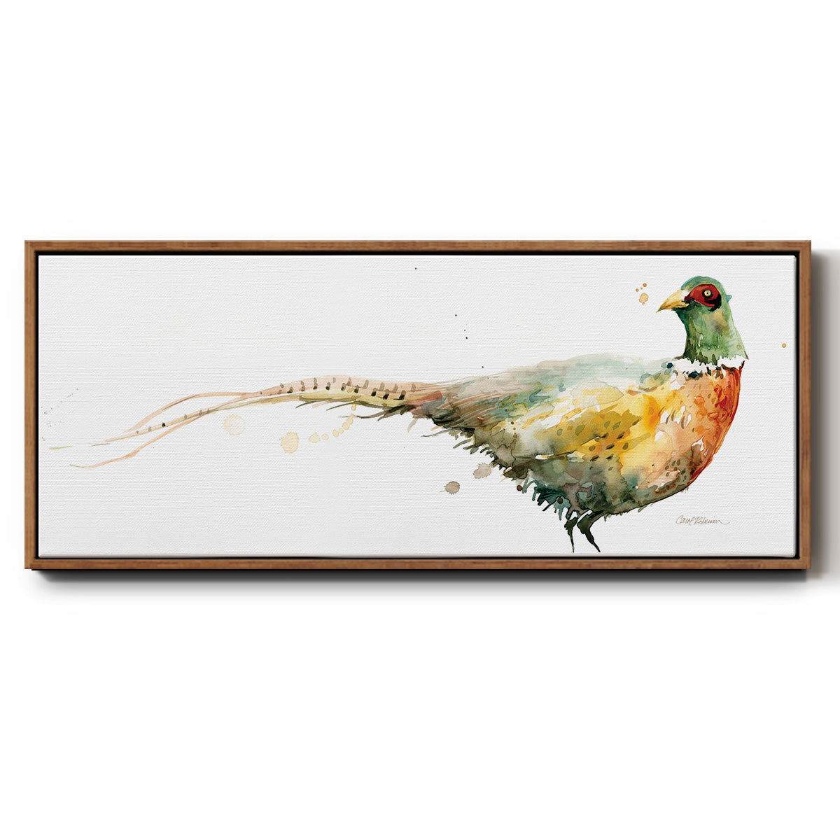 Harvest Pheasant - Floater Framed Canvas Print