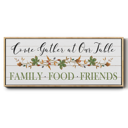 Feeding Friends I - Floater Framed Canvas Print