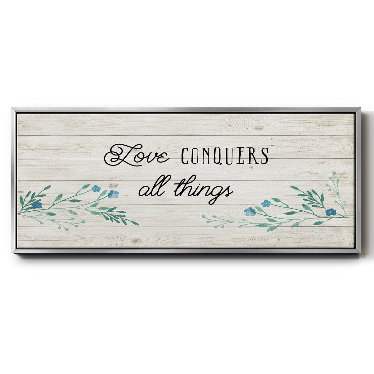 Floral Love - Floater Framed Canvas Print