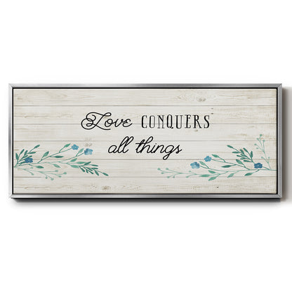 Floral Love - Floater Framed Canvas Print
