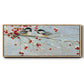 Chickadees in Winter - Floater Framed Canvas Print