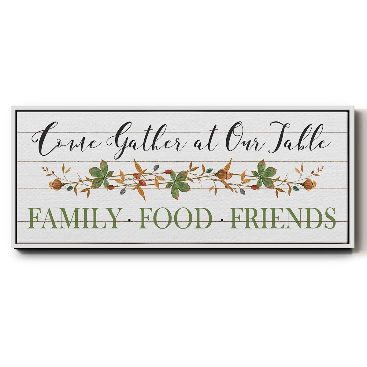 Feeding Friends I - Floater Framed Canvas Print