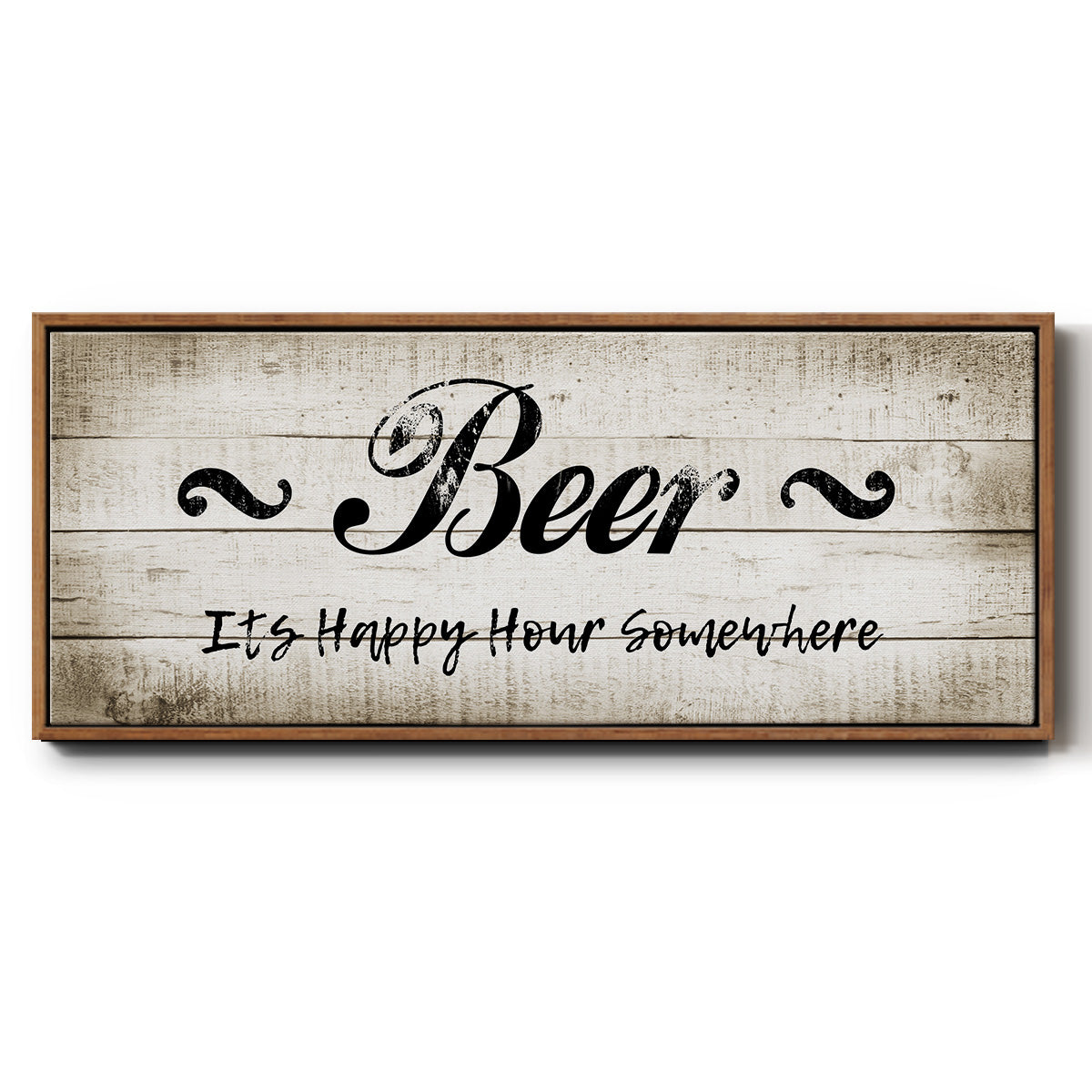 Beer Happy Hour - Floater Framed Canvas Print