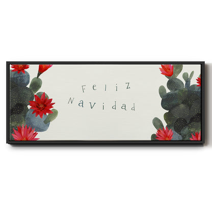 Flowering Christmas Cactus Collection D - Floater Framed Canvas Print