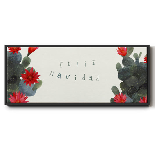 Flowering Christmas Cactus Collection D - Floater Framed Canvas Print