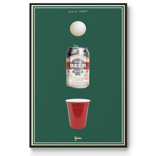 Fig. A: Party - Floater Framed Canvas Print