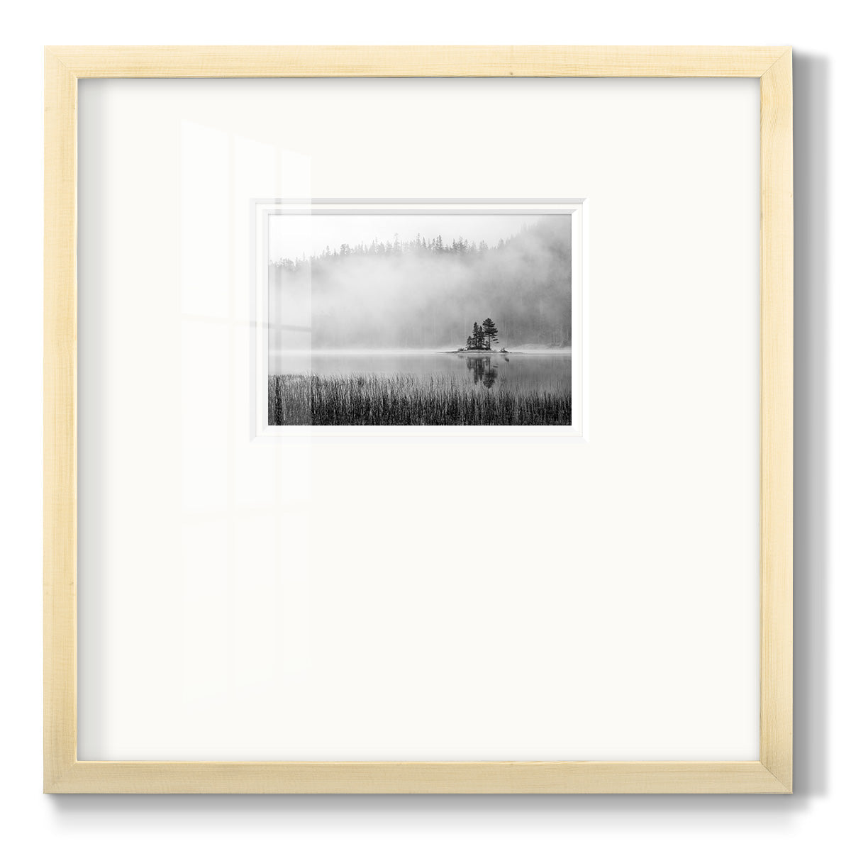 Island Fog - Double Matboard Framed Print