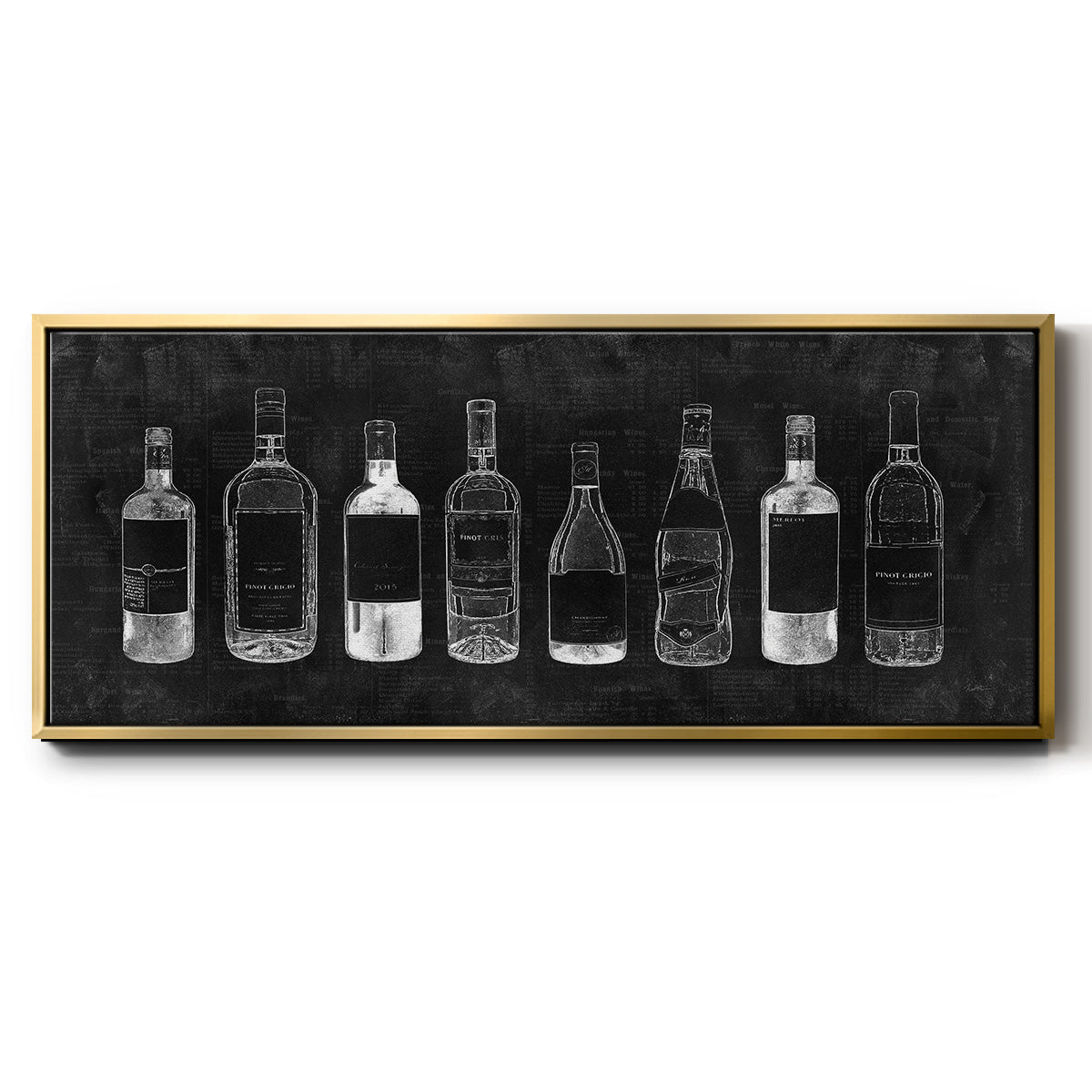 Wine Cellar - Floater Framed Canvas Print