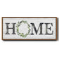 Gray Home Wreath - Floater Framed Canvas Print