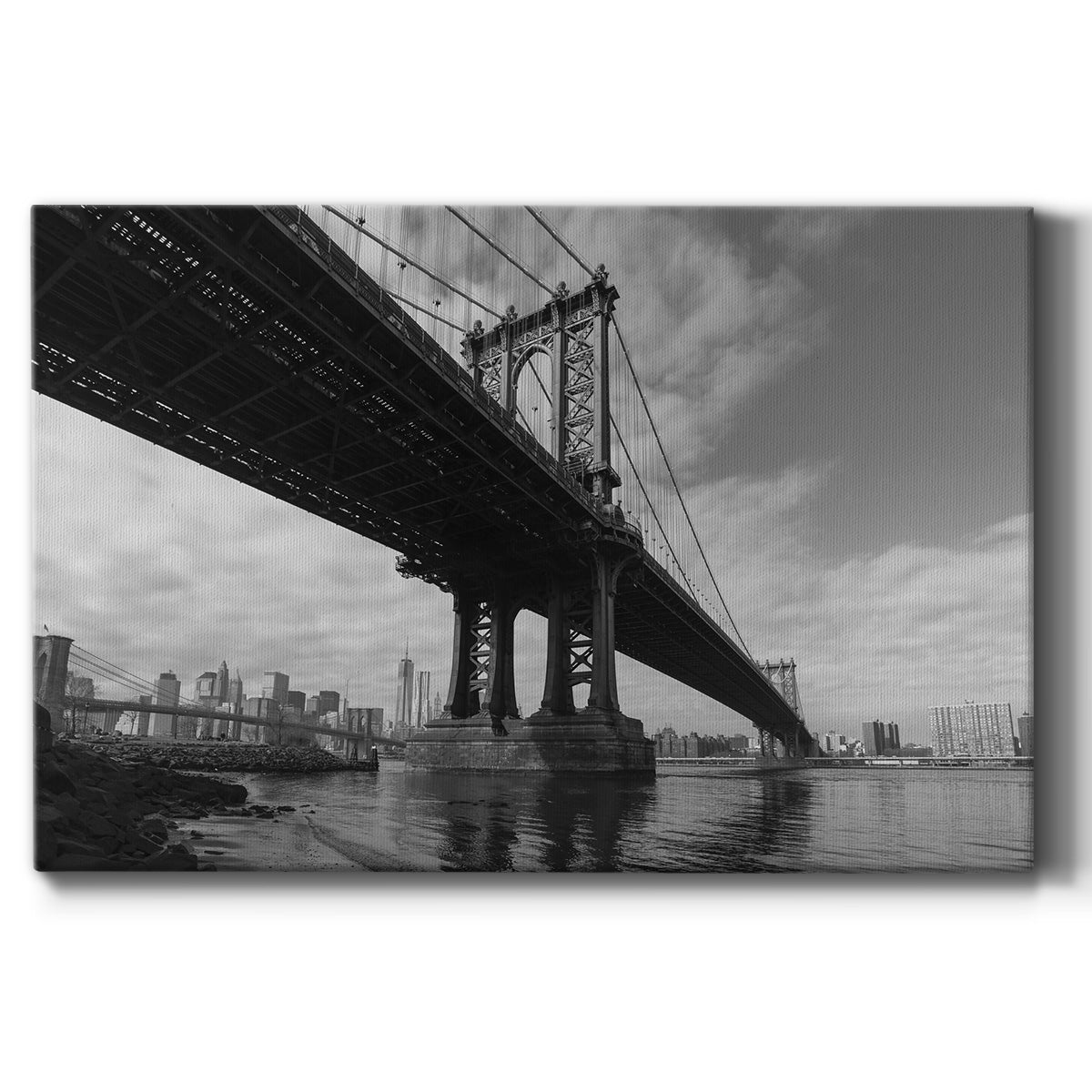 Manhattan Bridge Premium Gallery Wrapped Canvas - Ready to Hang