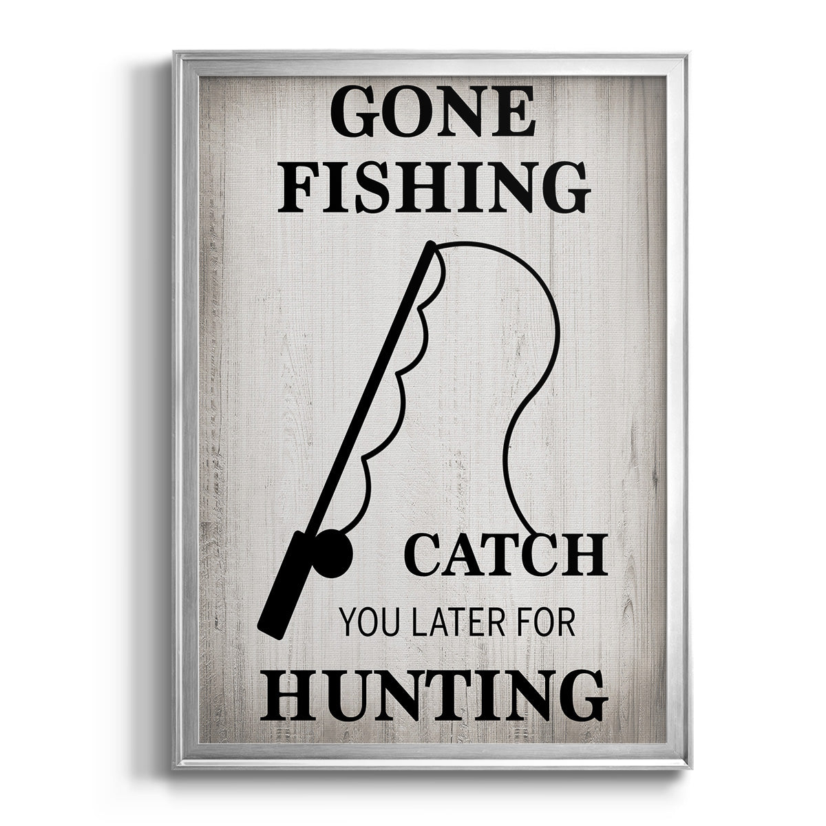Gone Fishing - Modern Framed Canvas Print