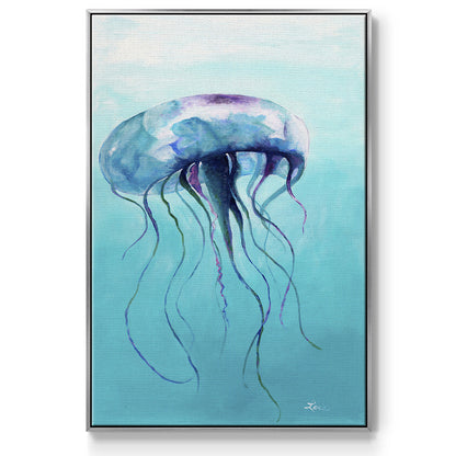 Jelly Fish - Floater Framed Canvas Print