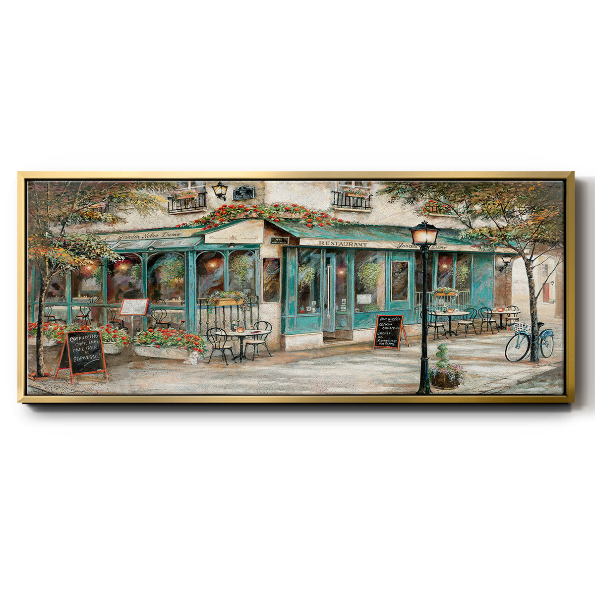 Rue due Jardin - Floater Framed Canvas Print