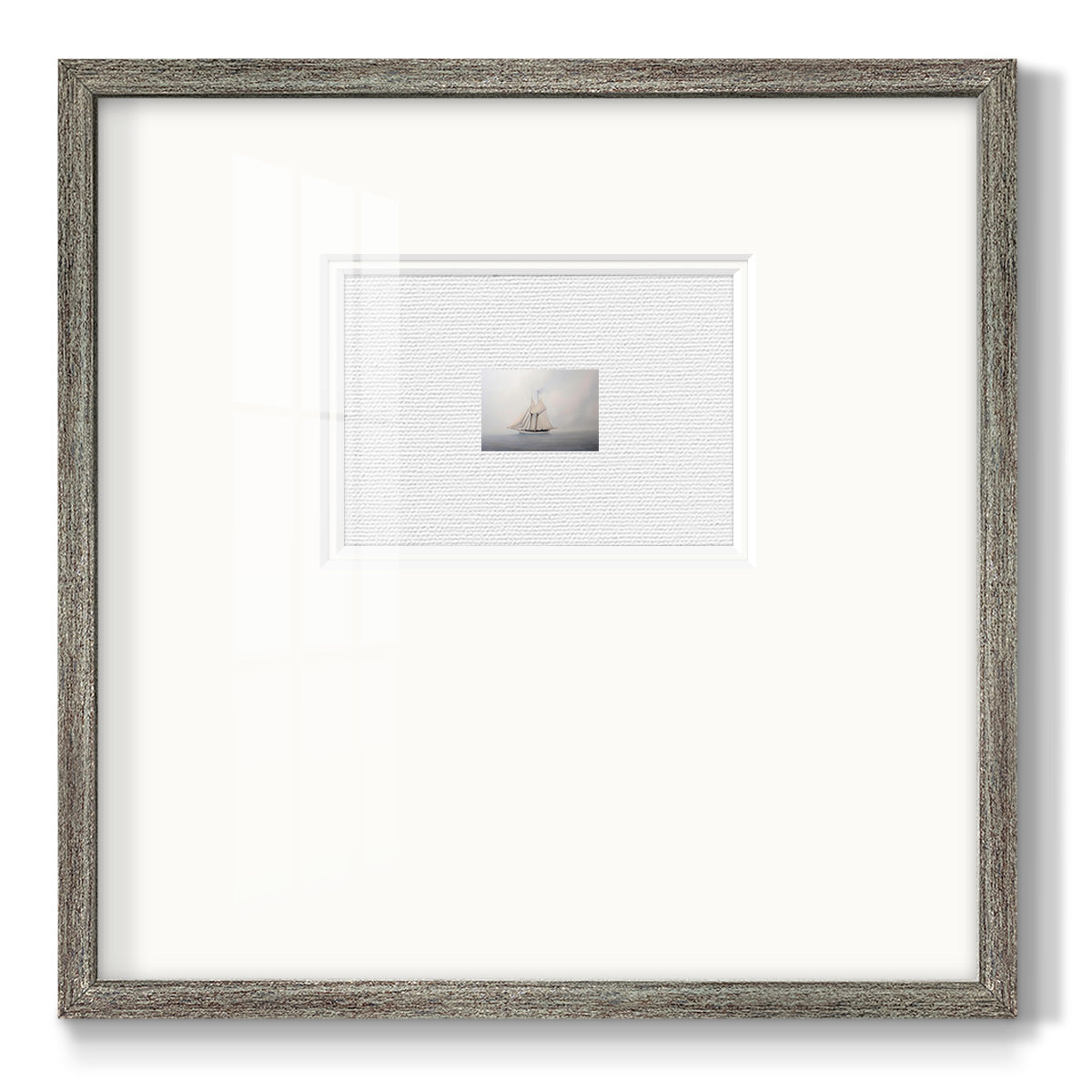 Foggy Sail IV Premium Framed Print Double Matboard