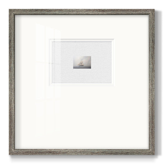 Foggy Sail IV - Double Matboard Framed Print