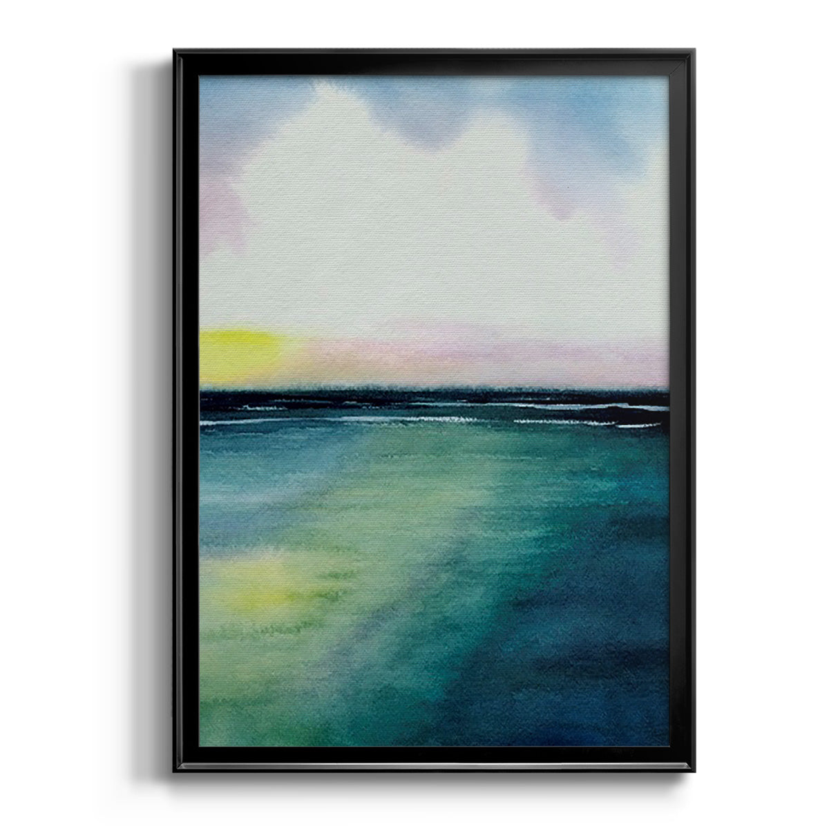 Sherbet Sunset Diptych II - Modern Framed Canvas Print