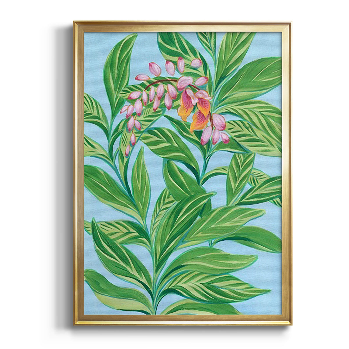 Tropical Shell Ginger I - Modern Framed Canvas Print