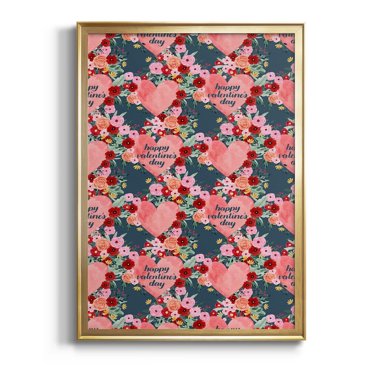 Sweet Hearts Collection E - Modern Framed Canvas Print