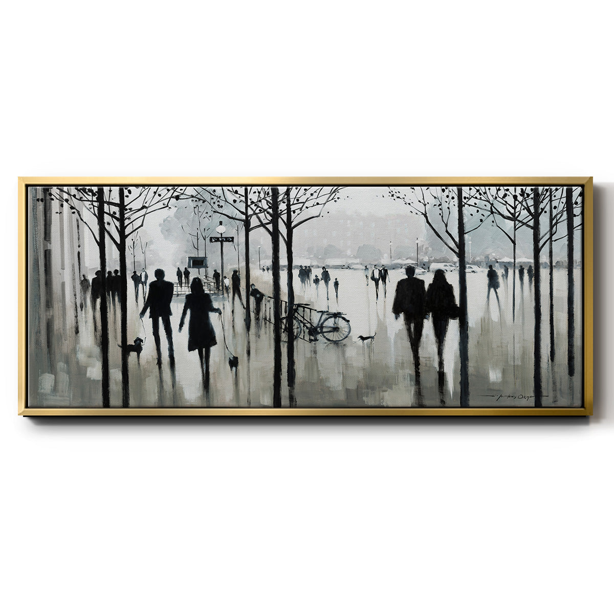 Morning Paris - Floater Framed Canvas Print