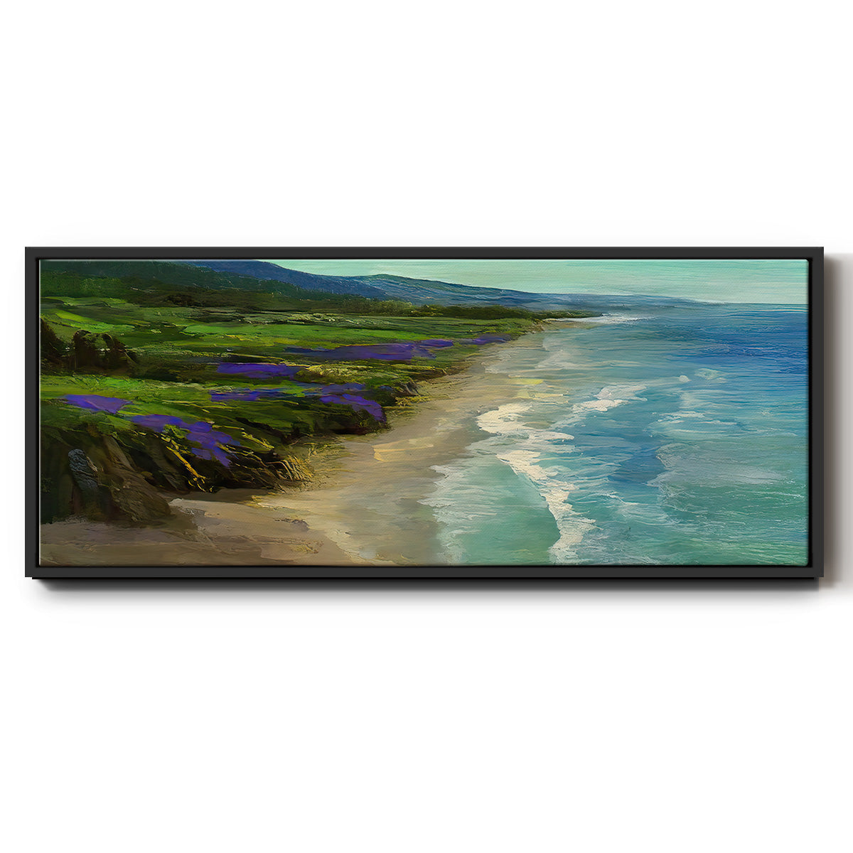 Montara Beach - Floater Framed Canvas Print