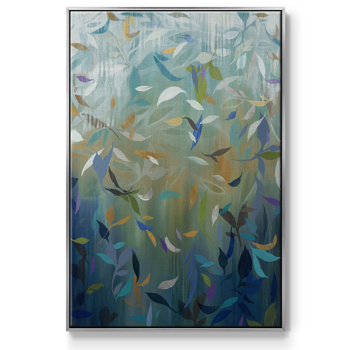 Falling Leaves - Floater Framed Canvas Print