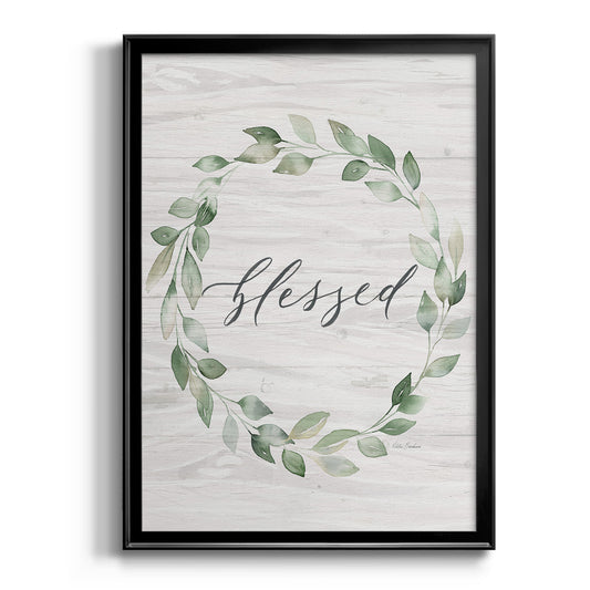Blessed Wreath - Modern Framed Canvas Print