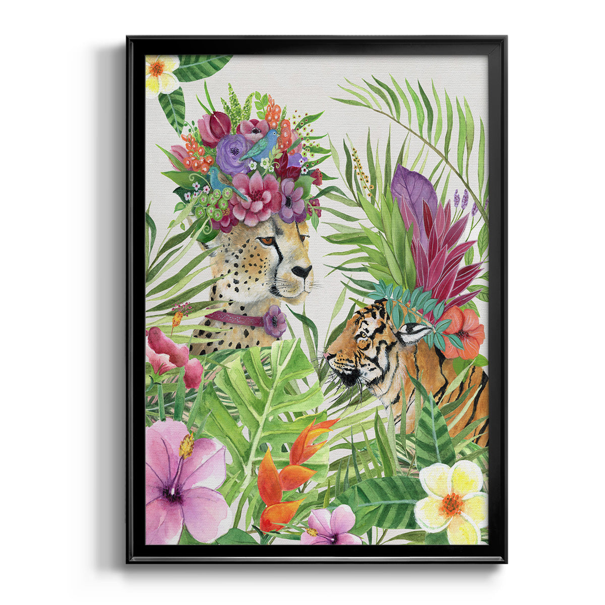 Jungle Royale I - Modern Framed Canvas Print