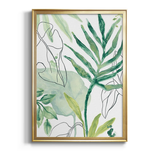 Tropical Palm Chorus III - Modern Framed Canvas Print