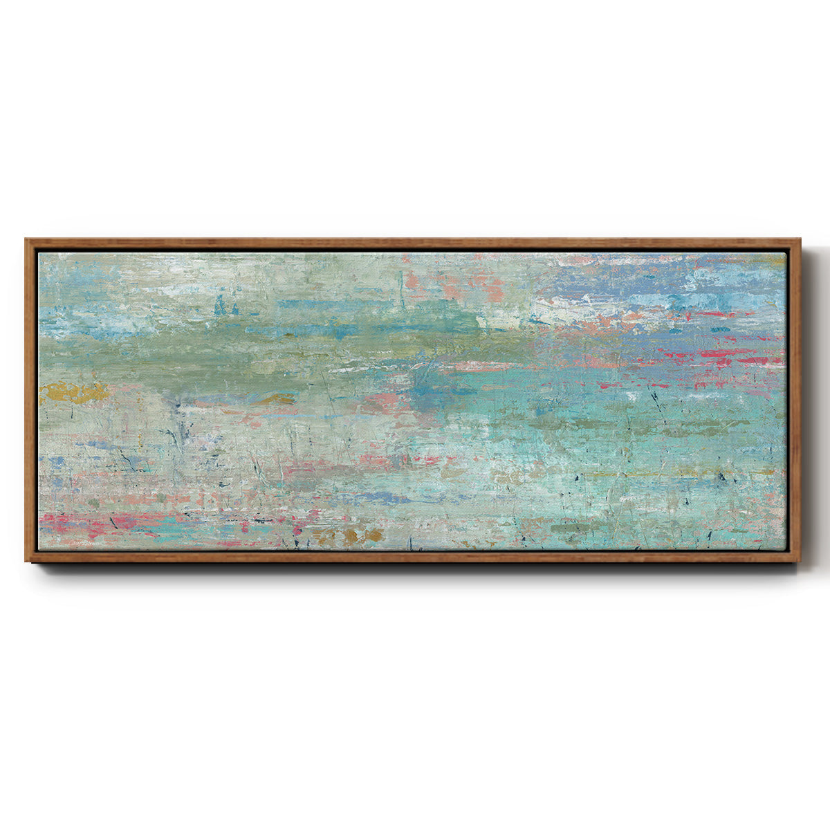 Pastel Watergarden - Floater Framed Canvas Print