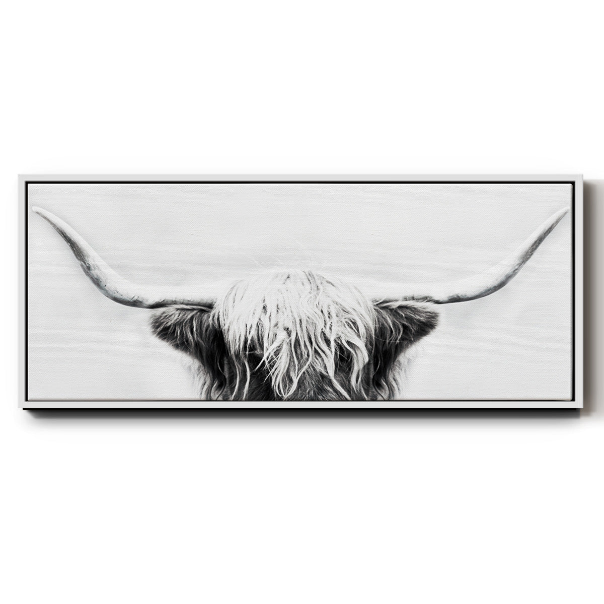 Longhorn - Floater Framed Canvas Print