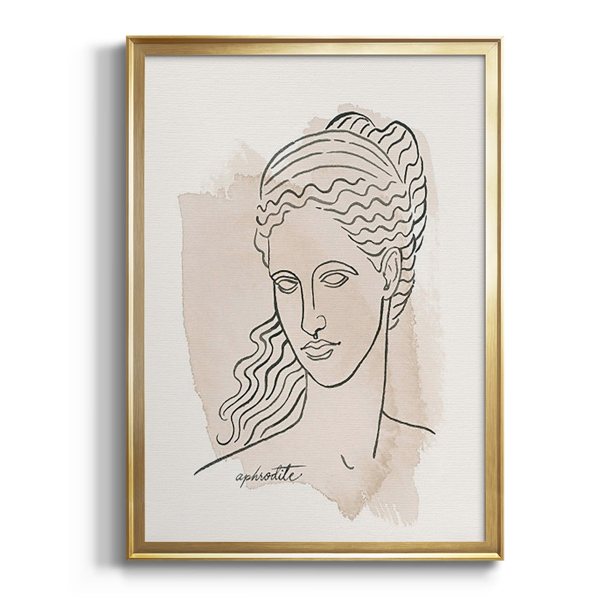 Greek Busts V - Modern Framed Canvas Print