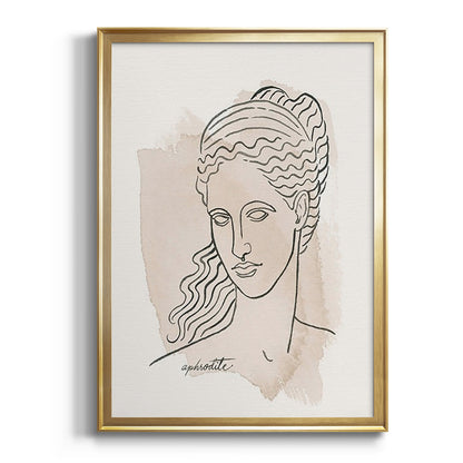 Greek Busts V - Modern Framed Canvas Print