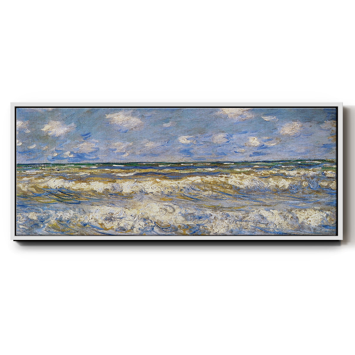 Rough Sea, 1881 - Floater Framed Canvas Print