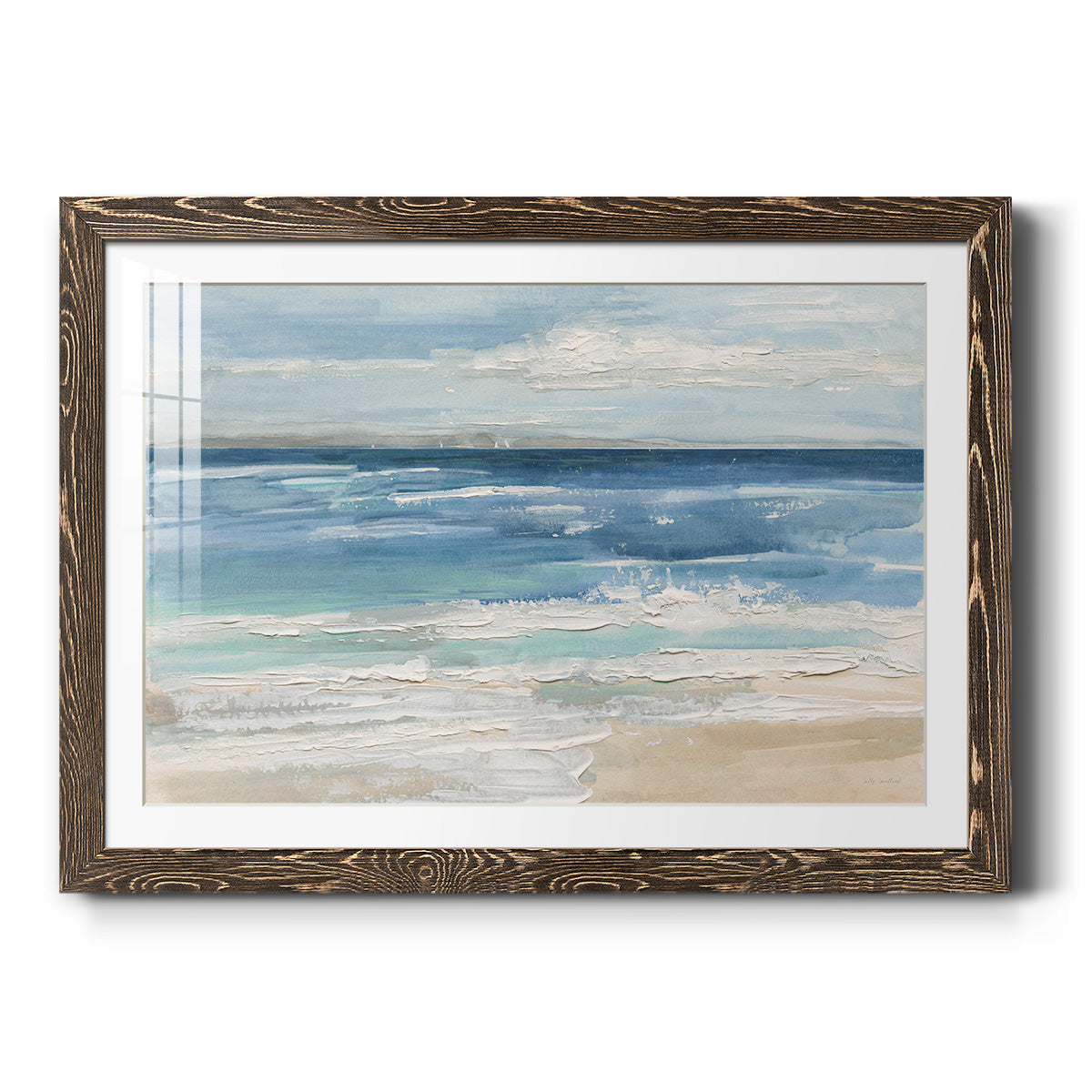 Ocean Waves I - Barnwood Framed Art Print