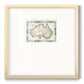 Bordered Map of Australia - Double Matboard Framed Print