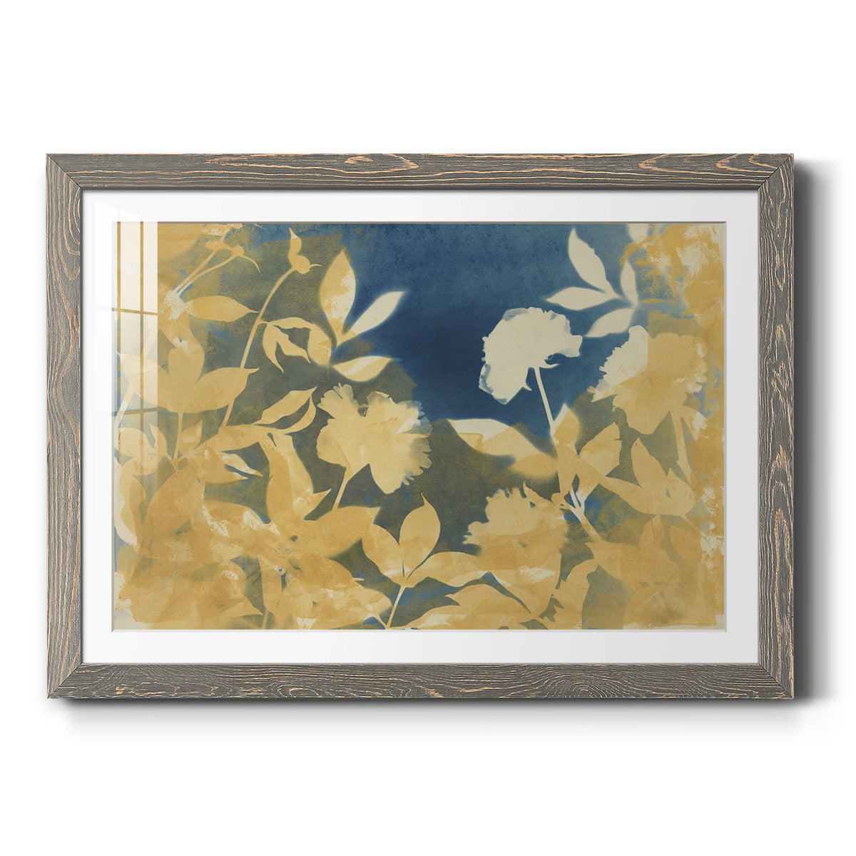 Peony Field - Barnwood Framed Art Print