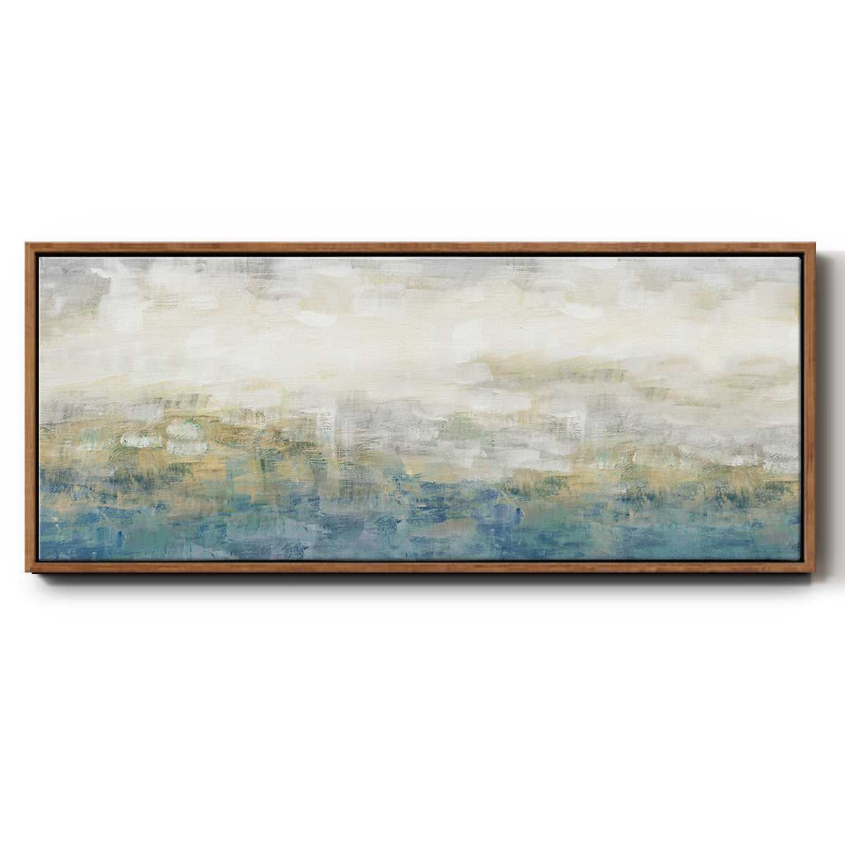 Color Block Horizon - Floater Framed Canvas Print