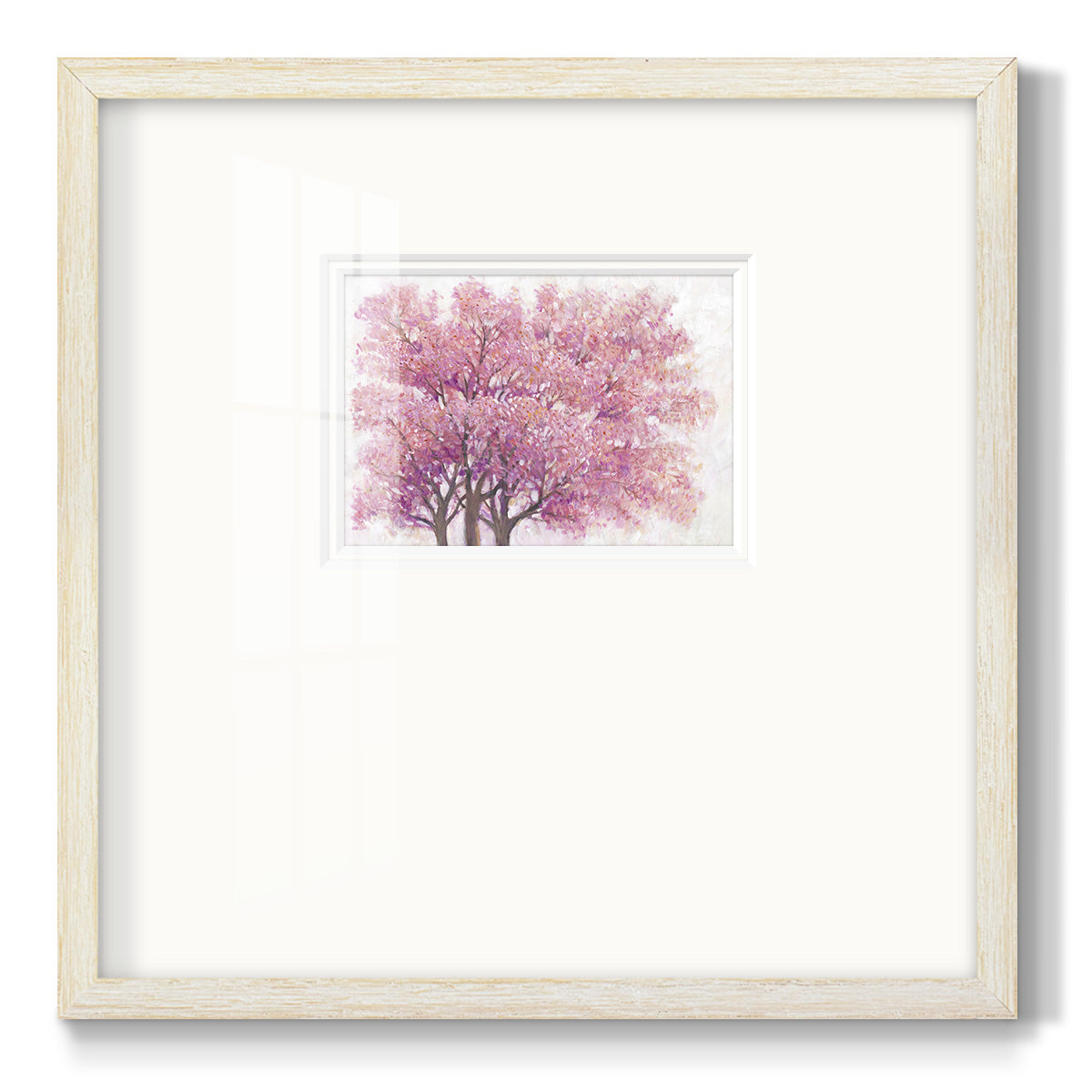 Pink Cherry Blossom Tree I Premium Framed Print Double Matboard