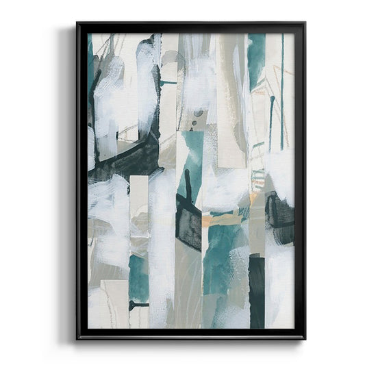 Sea Cavern Strata III - Modern Framed Canvas Print