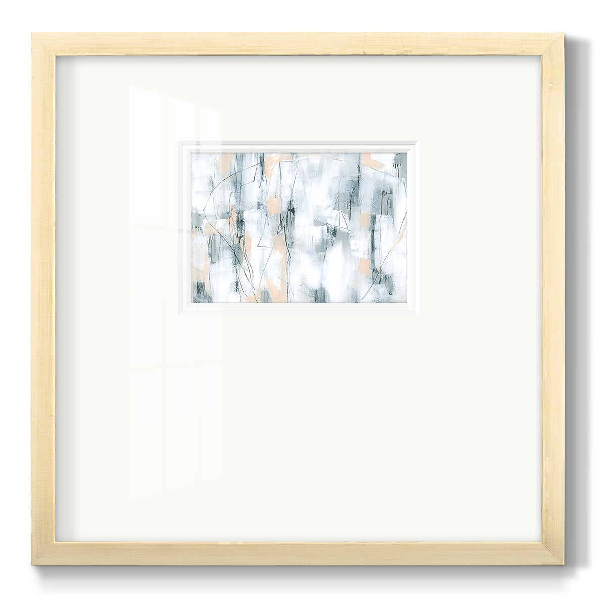 Stone Hatchmarks I - Double Matboard Framed Print