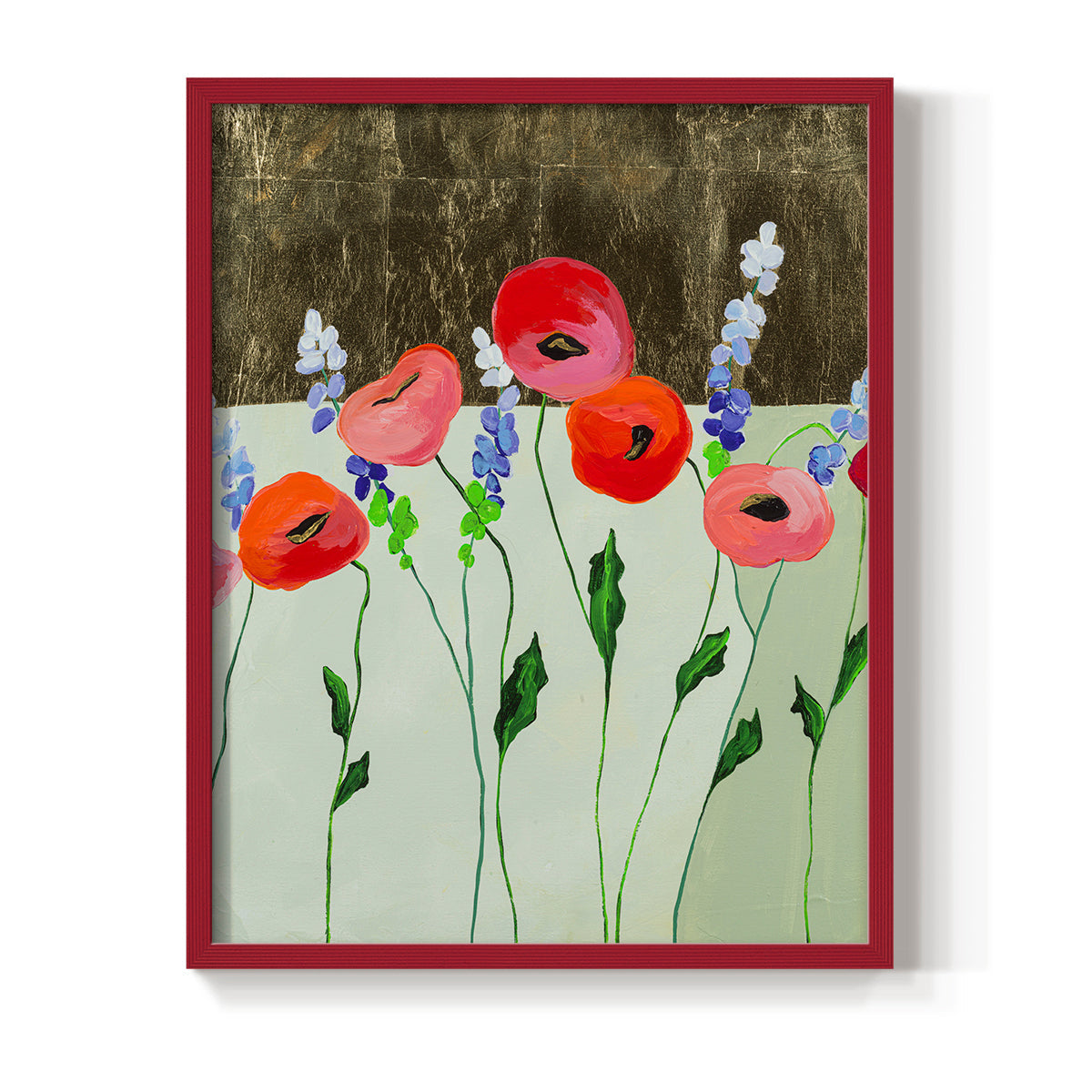 Poppy Party - Restickable Framed Art Print