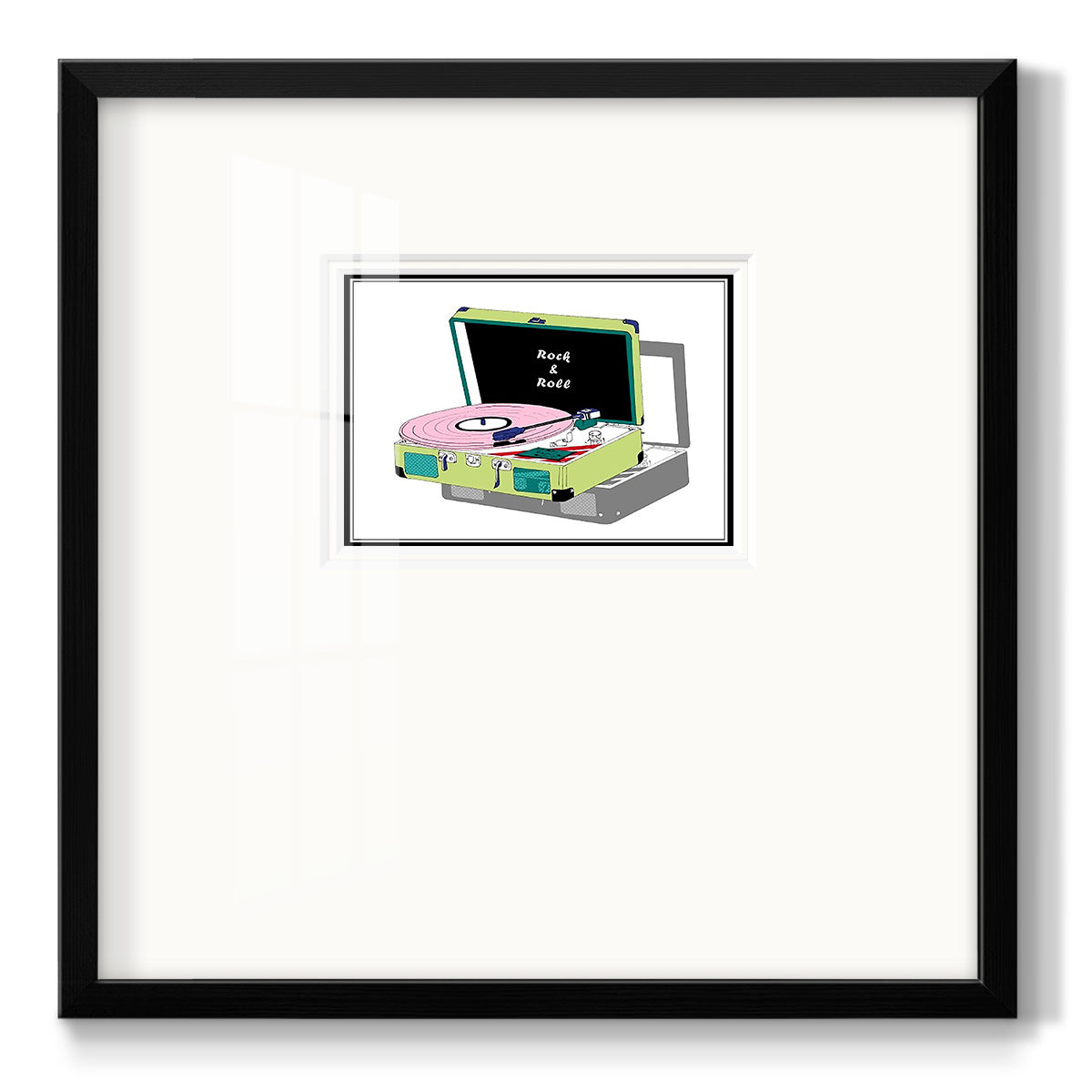 Record Shop II - Double Matboard Framed Print