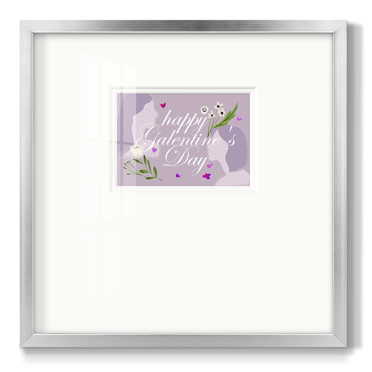 Happy Galentine's Day Collection A Premium Framed Print Double Matboard